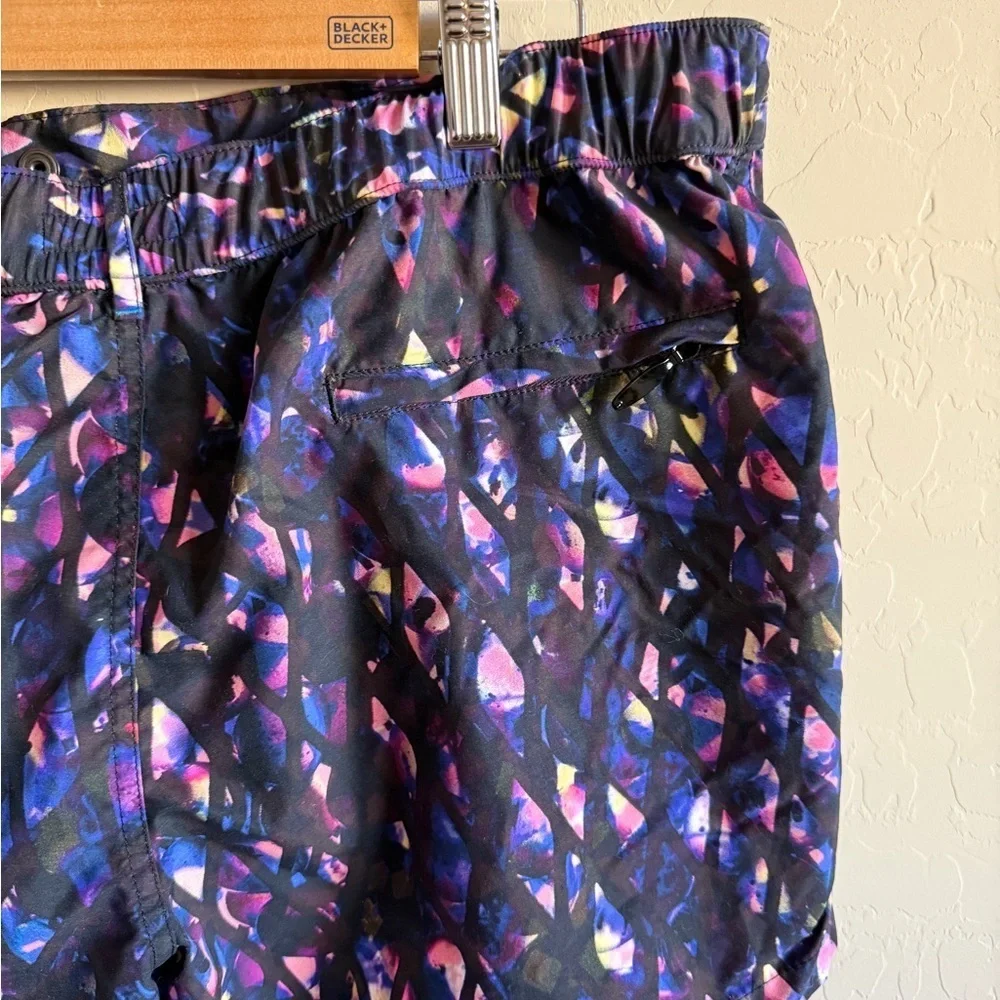 Paul Smith Men’s Swim Short Black Purple Pink Patterned Swim Trunks Short